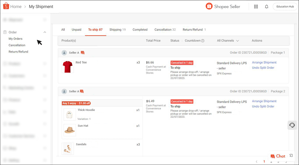 Split Order Function | SG Seller Education [Shopee]